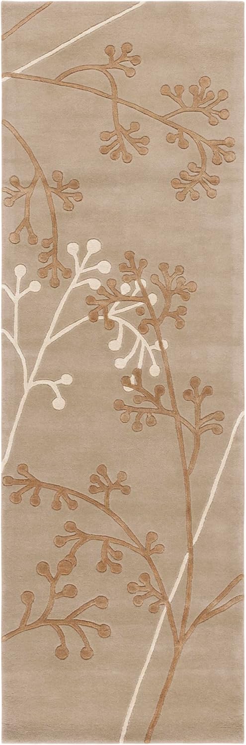 SAFAVIEH Soho Collection 2'6" x 12' Sage SOH305E Handmade Premium Wool Runner Rug