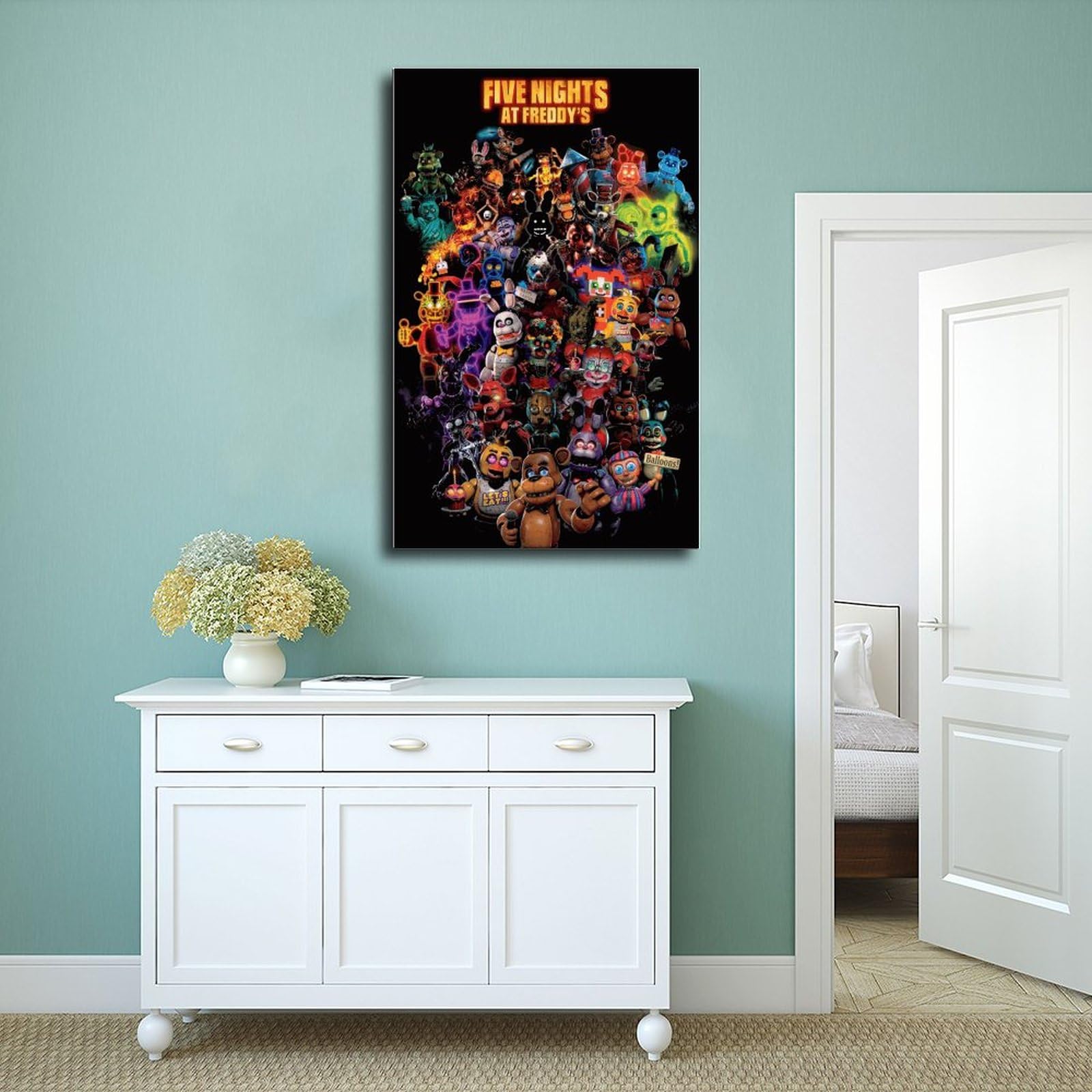 Affiche Décorative Five Nights At Freddy's - Impression Toile 30 X 45 Cm, Sans Cadre, Pour Chambre, Salon, Salle à Manger