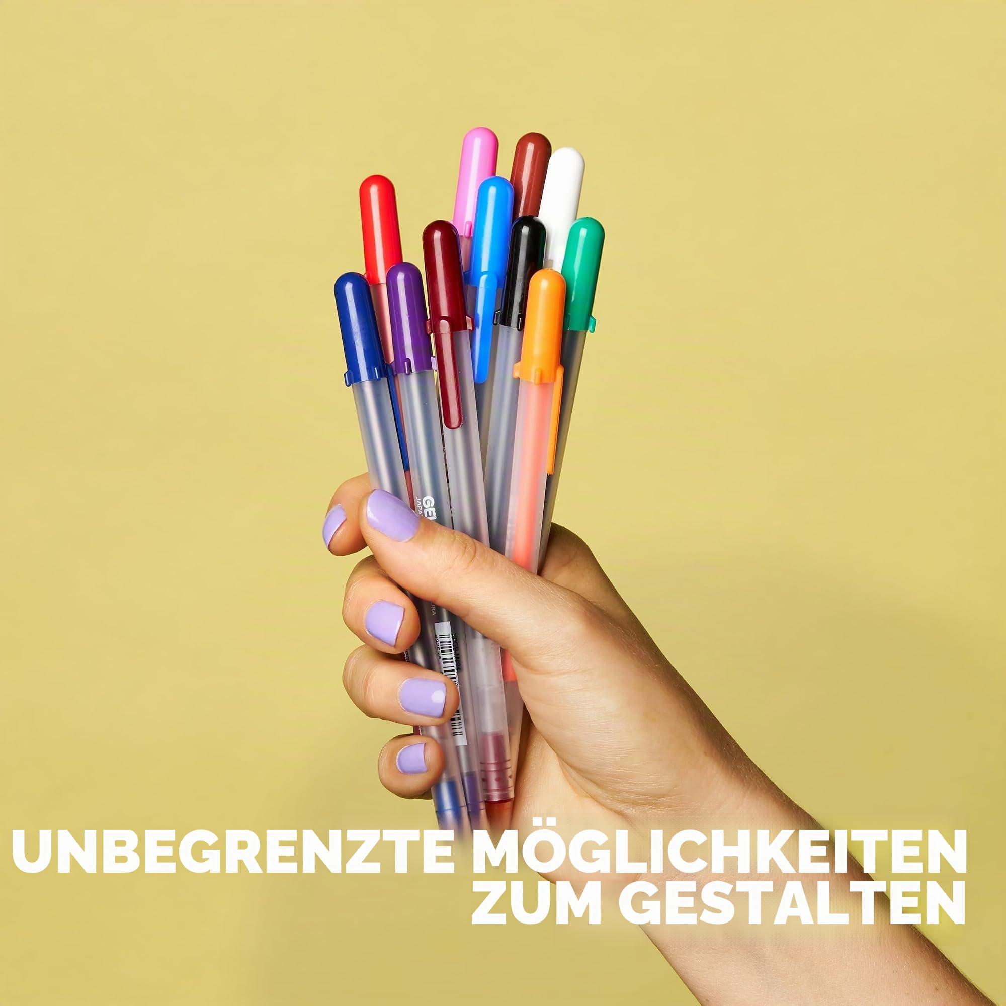 SAKURA Gelly Roll-Gelstifte, Geschenkset, Tintenstift-Set, Kunst- und DIY-Projekte, verschiedene Punktgrößen, sortierte farbige Tinte mit Spezialeffekten, 74