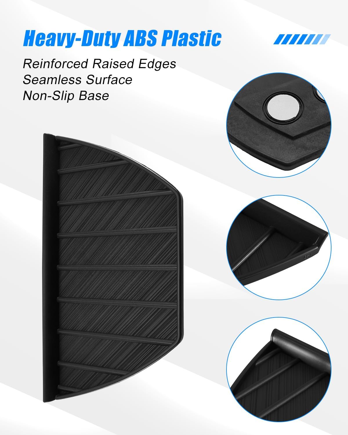 Refrigerator Drip Catcher Trays Fit for Kenmore Whirlpool Refrigerators, Durable Black Plastic Water Collection Pan