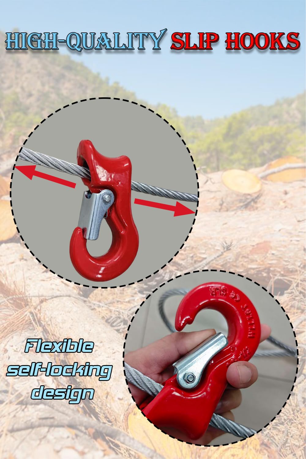 Heavy Duty Wire Rope Sling - 8000lbs Capacity -5 Heavy Duty Wire Rope Sling - 8000lbs Capacity -5