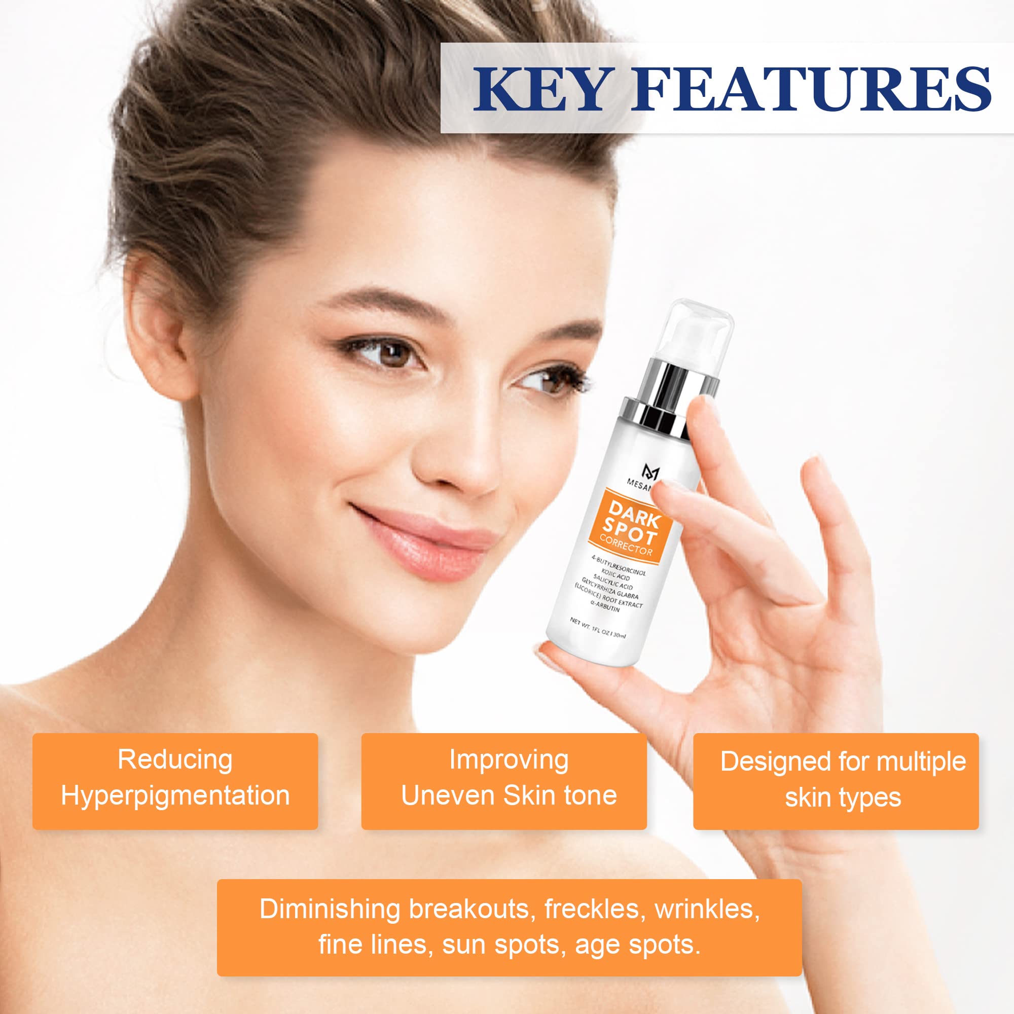 Buy MESANDY Dark Spot Corrector, Dark Spot Remover For Face and Body Serum Formulated with