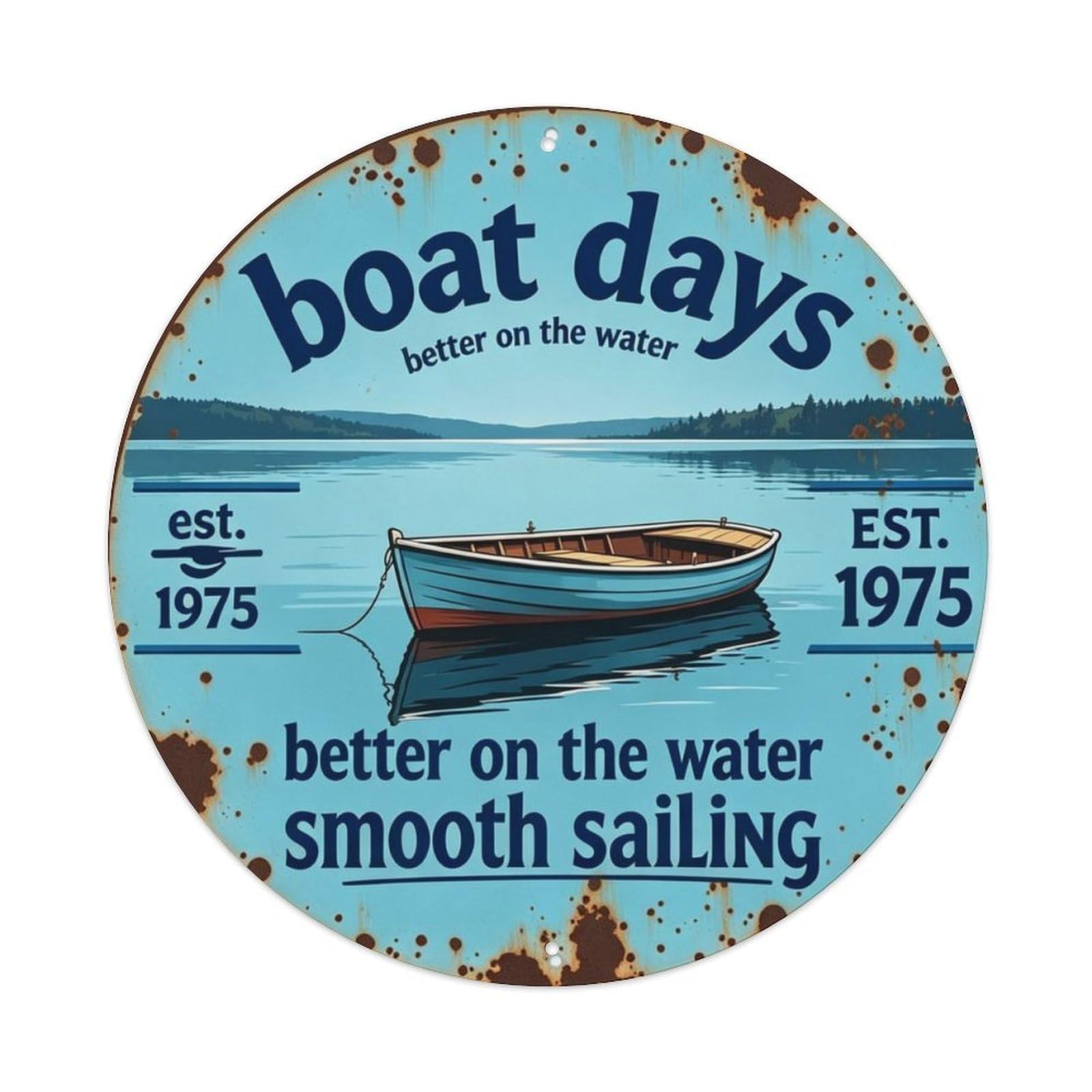 Better On The Water Metal Tin Sign Plaque
