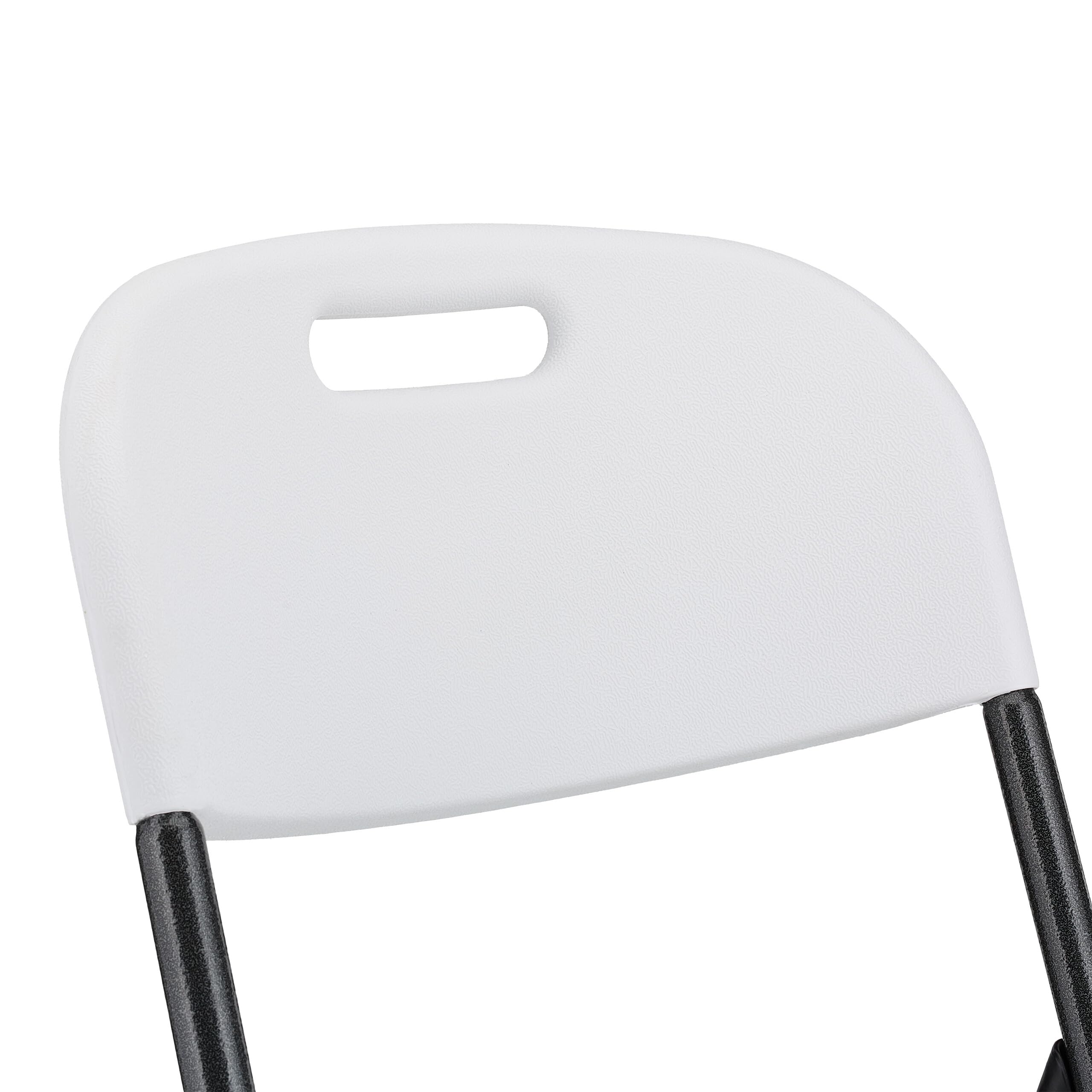 Relaxdays Chaise de Jardin Pliante, Lot de 2, pour l'extérieur, 150 kg, résistante aux intempéries, Noir-Blanc