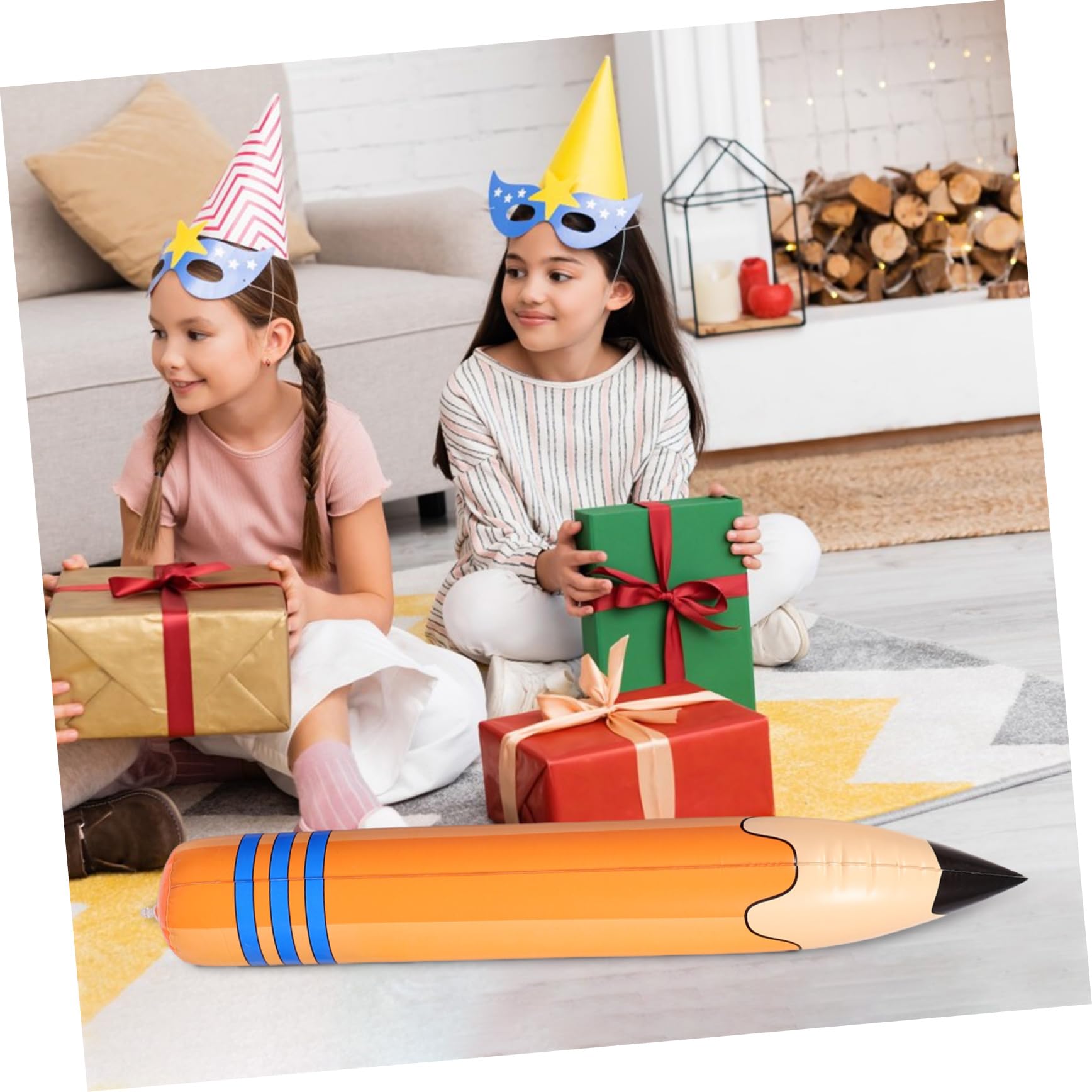Anneome 5Pièces Lot de Crayons Gonflables Géants Décorations Scolaires Pratiques pour Événements et Salle de Classe Jouets Multi Usage Sécurisés