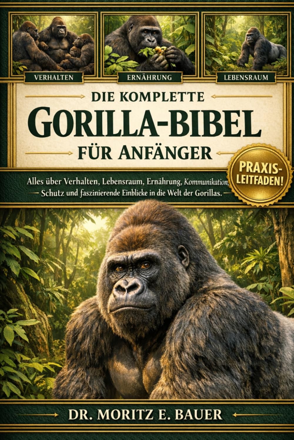 DIE KOMPLETTE GORILLASBIBEL FÜR ANFÄNGER: Alles, was Sie über Gorillas wissen müssen : Verhalten und Sozialstruktur, Artenübersicht...Alles, was Sie ... Verhalten und Sozialstruktur, Artenübersicht