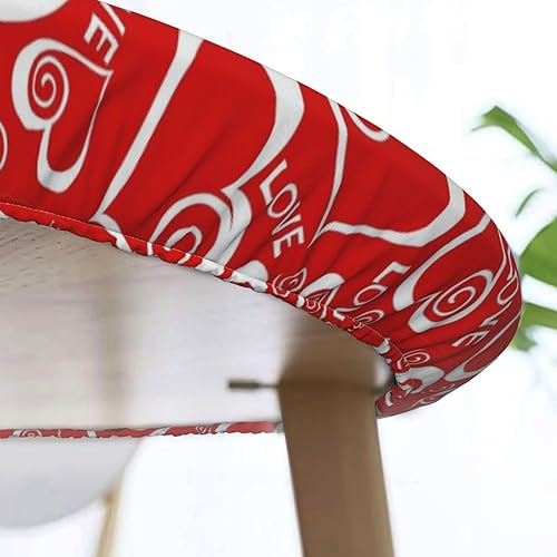 Vista 111 de Delerain Mantel redondo ajustable de bolas de Navidad, mantel redondo impermeable con borde elástico, lavable, para interiores y exteriores, se