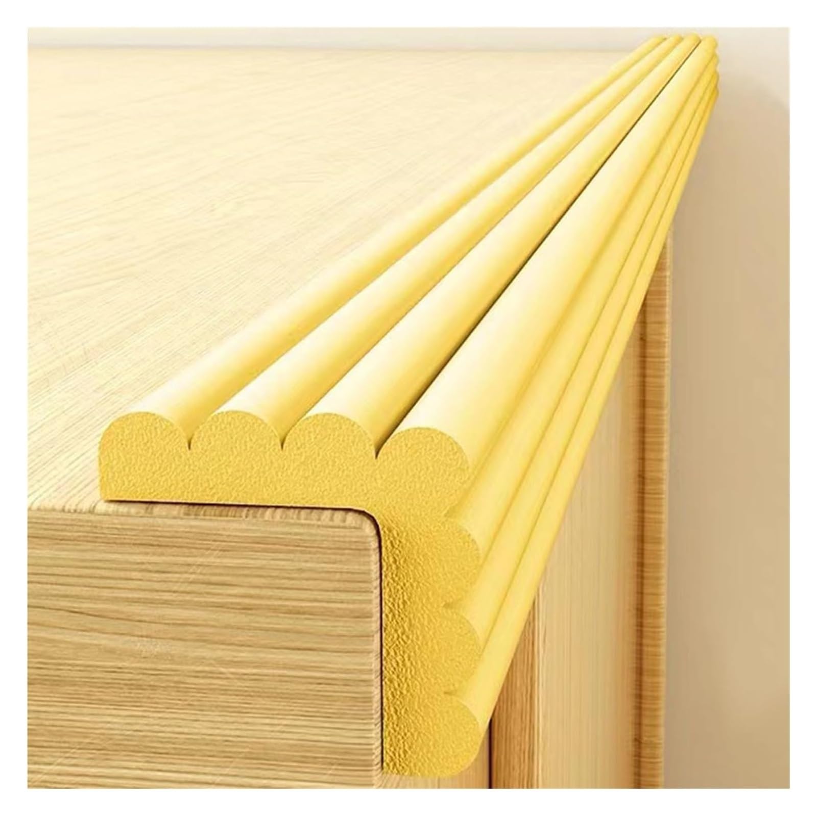 Strisce di sicurezza in schiuma, larghe 8 cm, autoadesive, protezioni per angoli del tavolo, paracolpi, spessore 0,8 cm, striscia anti-collisione per bambini per mobili e caminetti (colore: