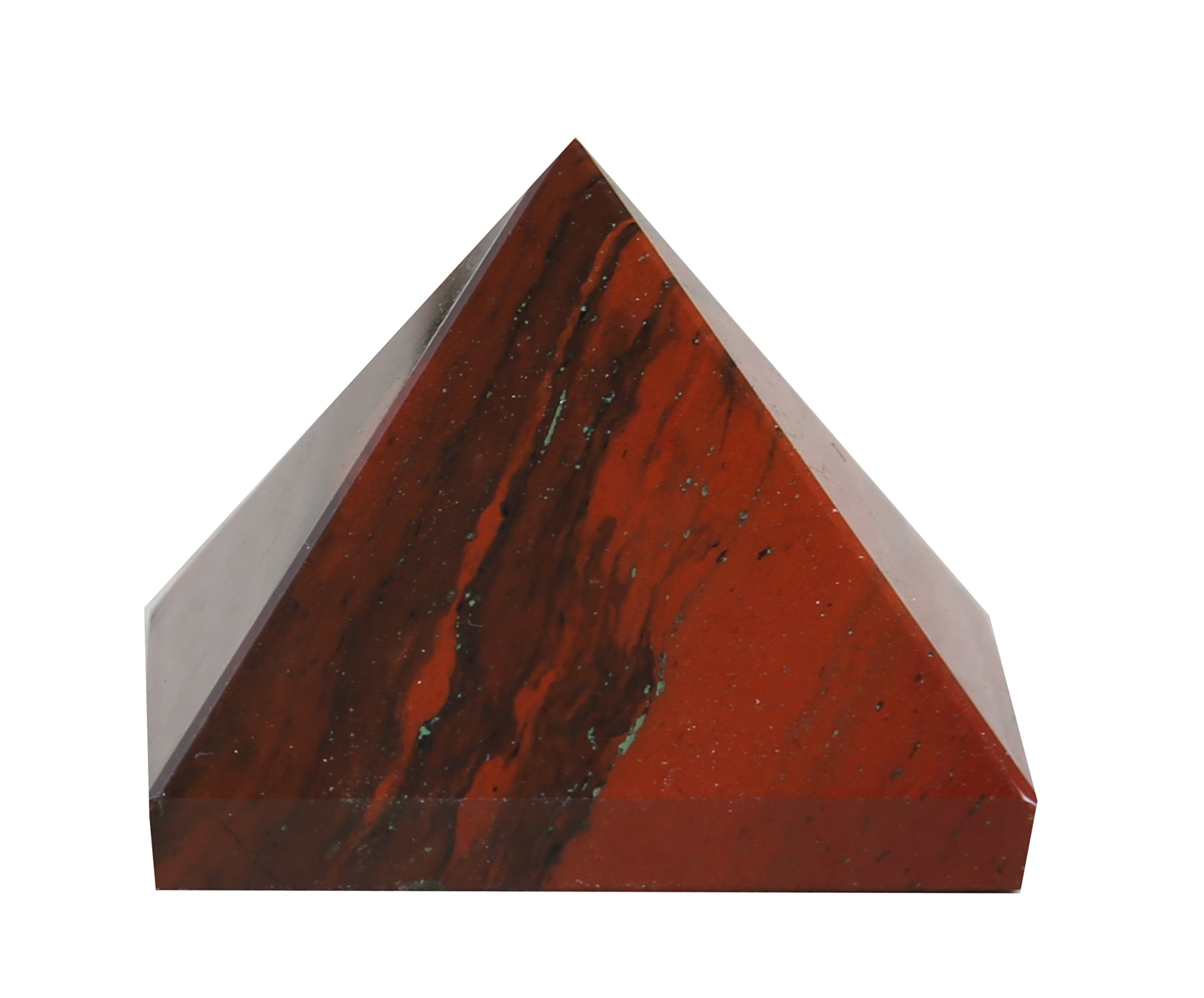 Aatm Red Jasper Pyramid Healing Crystal Chakra Metaphysical Stone Figurine (1 x 1 Inches) | For Reiki, Energy Balancing, Good Luck & Gift