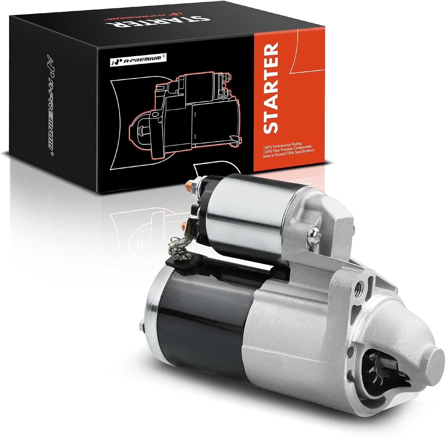 A-Premium Starter Motor Compatible with Jeep TJ 2004 2.4L, TJ 2003-2006 4.0L, Wrangler 2003-2006 4.0L, Automatic Transmission, 12V 1.4KW 11 Teeth Clockwise, Replace# 56041914AC, M000T20272