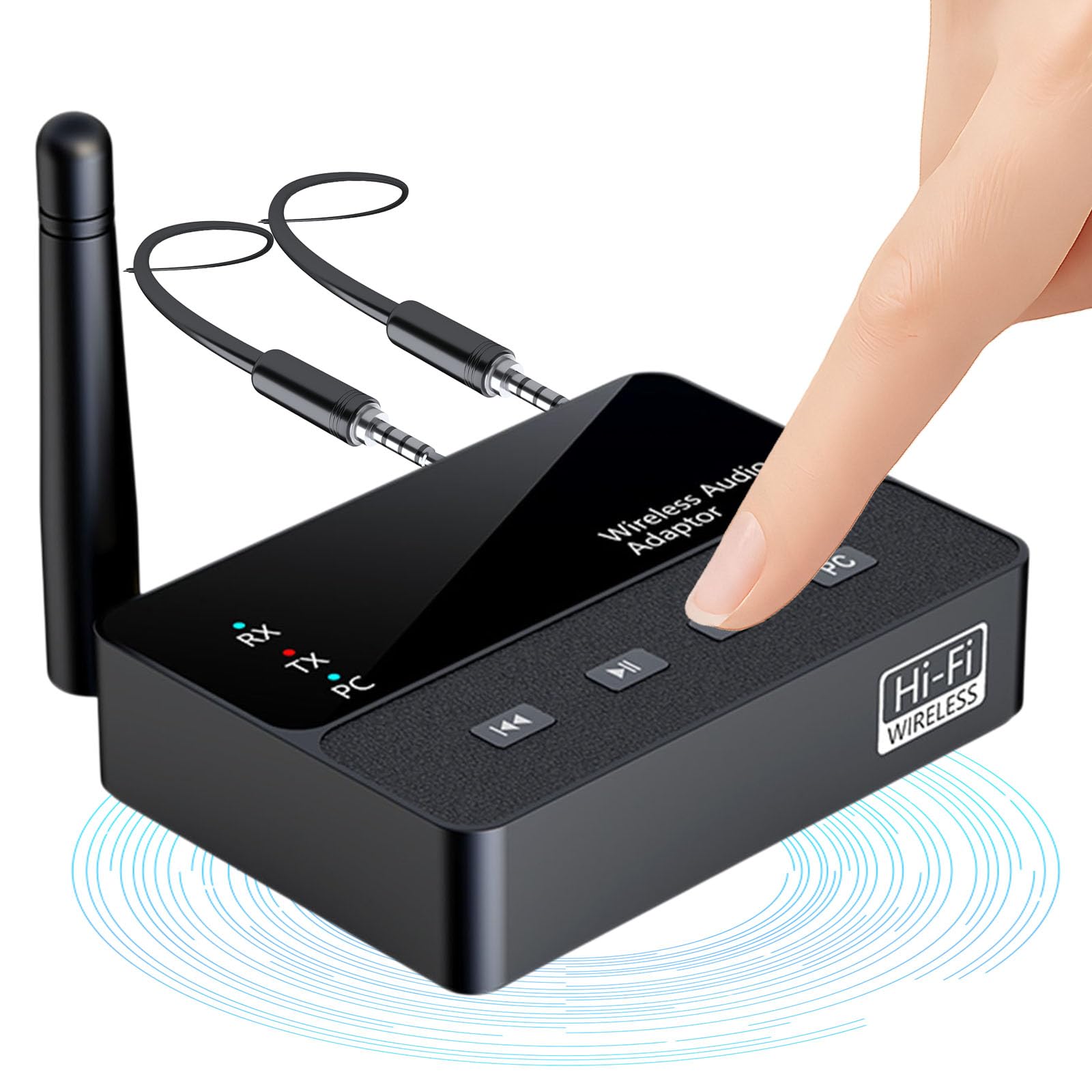 AUX RCA Bluetooth 6.0 Adaptateur TX RX 2 en 1 pour TV