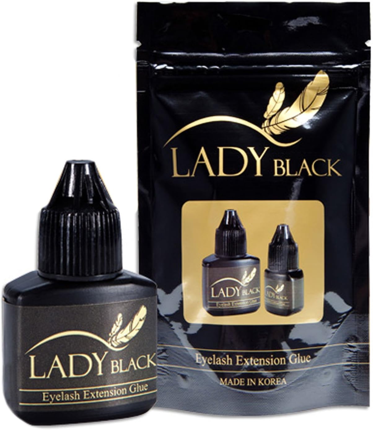 Eyelash Extensions Max Bond Glue / Adhesive Fast Strong Black/ SKY LADY BLACK 5ml