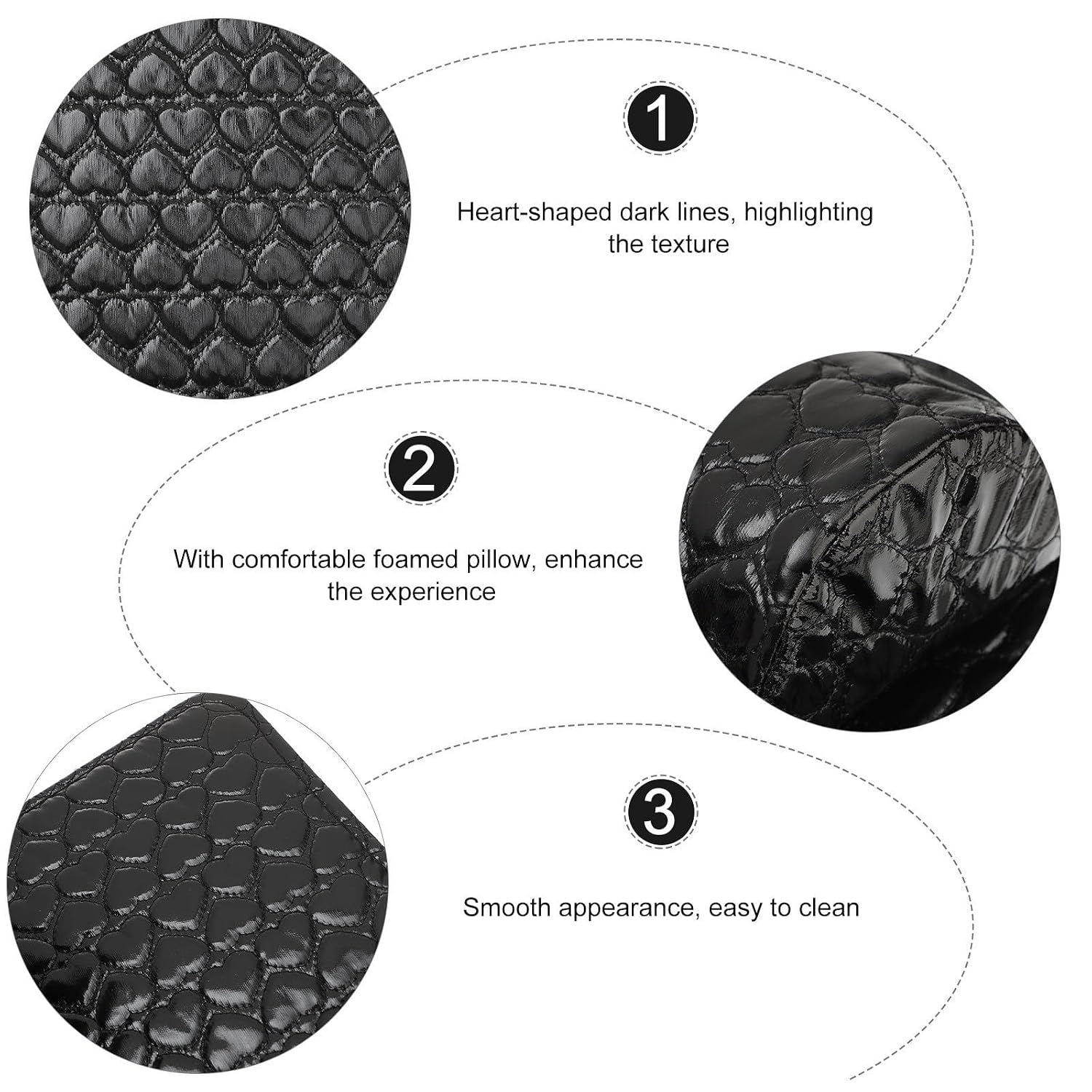 PU Leather Nail Art Cushion Hand Rest for Manicure Table Black