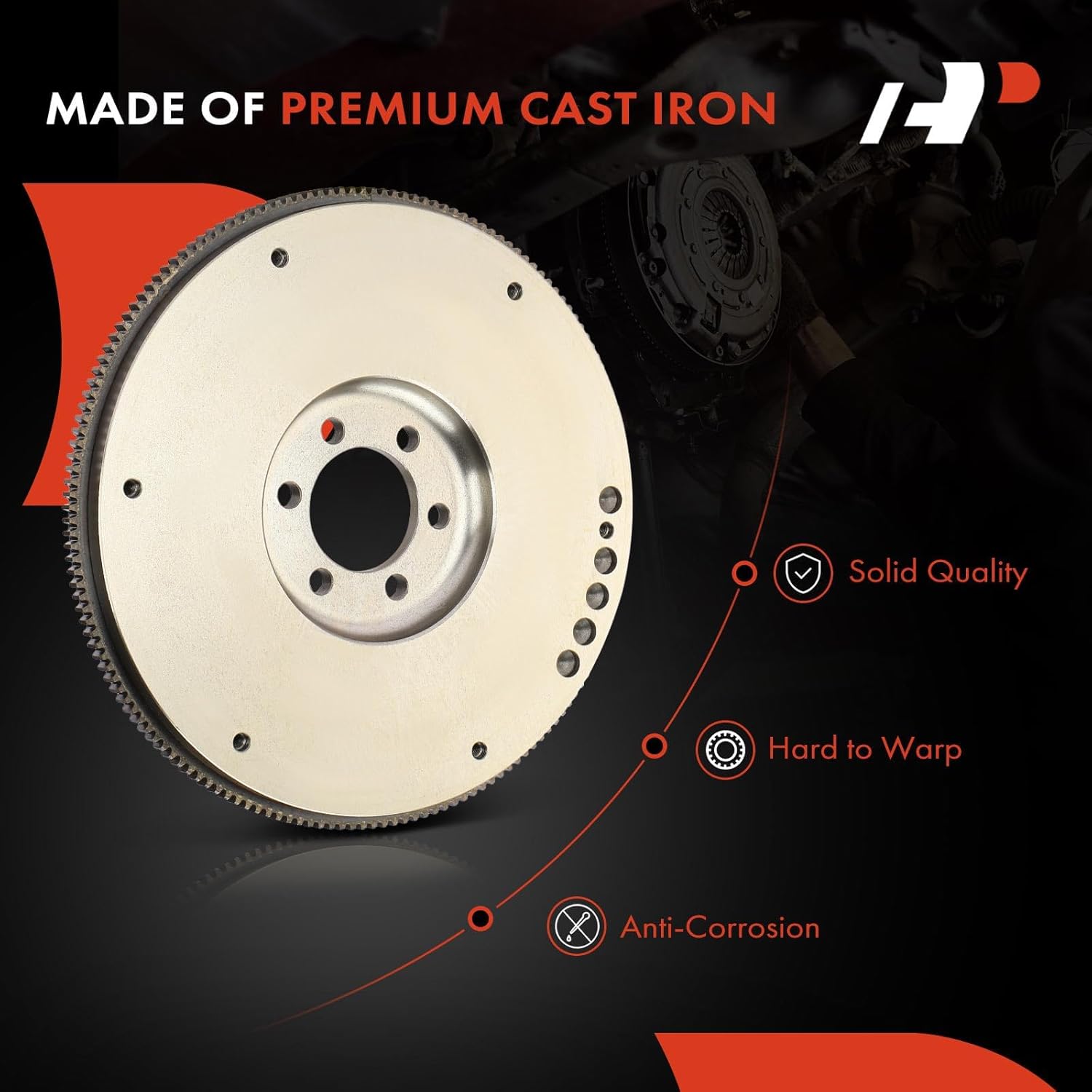 A-Premium Clutch Flywheel Compatible with Jeep Wrangler 1987, Cherokee 1982-1983, CJ5 1982-1983, CJ7 1982-1986, Grand Wagoneer 1984-1986, J10 1984-1987, Scrambler 1982-1985, Wagoneer, Manual Trans.