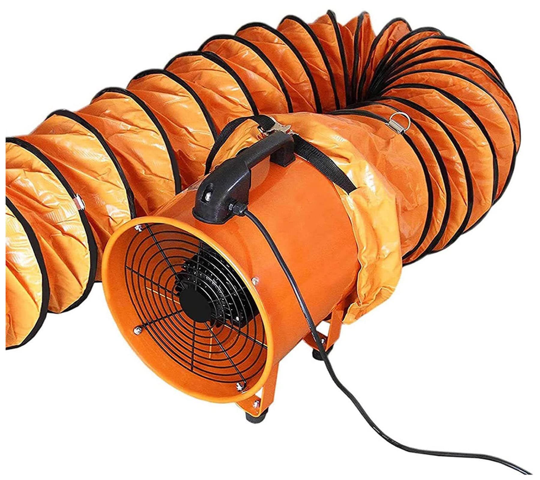 Aspiratore Industriale Portatile, Ventilatore di Scarico Commerciale per Officina, Estrattore di Fumi di Polveri del Ventilatore, Ventilatore a Basso Rumore con Tubo Flessibile da 5 M, per Seminterrat