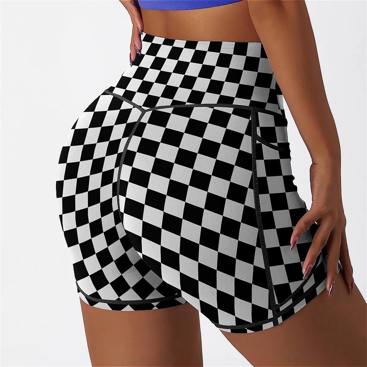 High Waisted Biker Shorts for Women Running Sports Workout Yoga Shorts with Pockets - Image 4