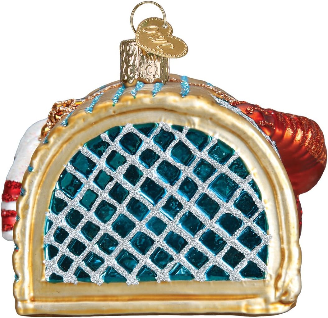Old World Christmas Lobster Trap Glass Blown Ornament for Christmas Tree, Handcrafted Holiday Decoration, Sea Collection
