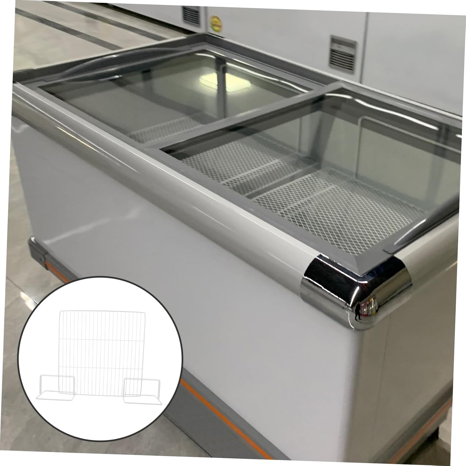 Refrigerator Partition Divider Wire Shelf Separator for Freezer Organization for Supermarkets and Ice Shops Easy to Install Mesh Storage