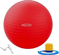 Vista 14 de Fitvids Pelota de ejercicio para fitness, yoga, pilates con bomba rápida, pelota de equilibrio antideslizante antiestallido