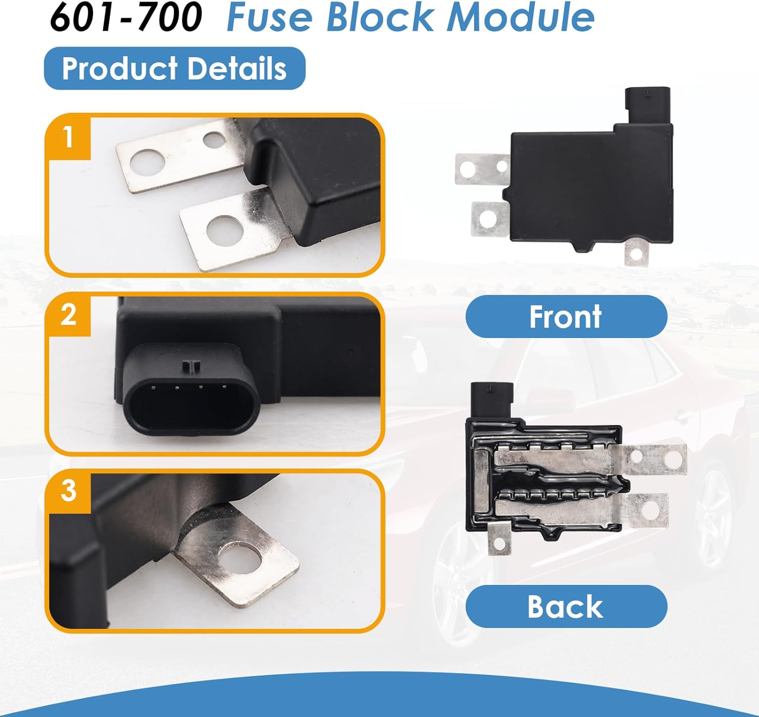 601-700 Fuse Block Module, Compatible with Chevrolet Malibu 2014-2015 Chevrolet Malibu Limited 2016, OE# 23223079