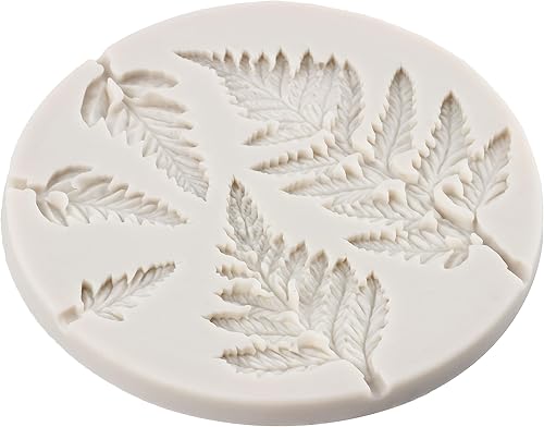 Miniatura 5 de Molde de silicona de hojas de árbol de helecho, moldes de fondant, molde de helecho para decoración de pasteles, decoración de cupcakes, caramelo de