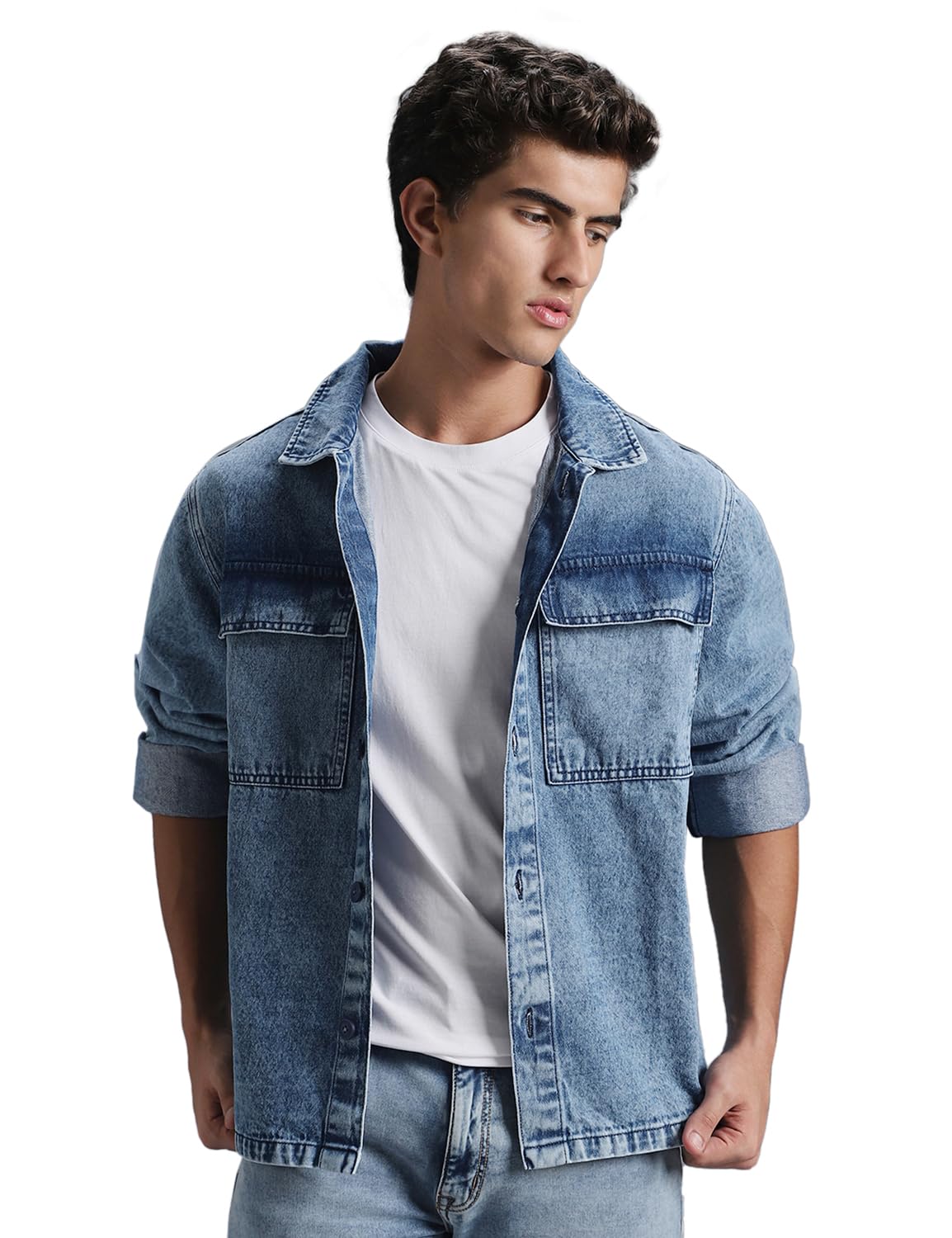 inkd Men's Full Sleeve Shacket (Jacket) - 100% Cotton | Regular Fit | Shirts for Men | Jacket for Men-picture-10