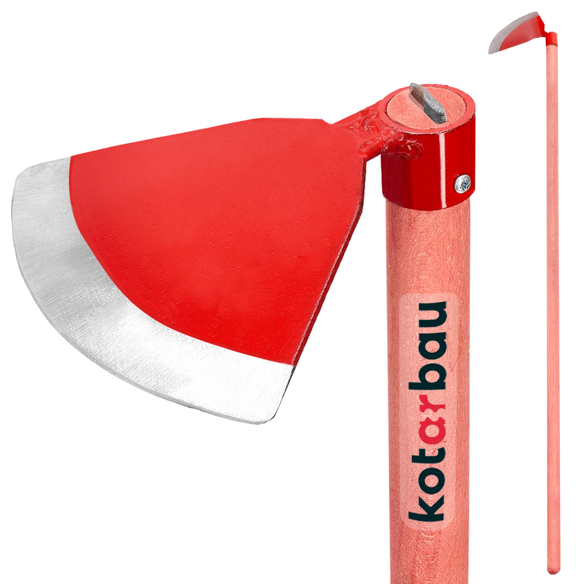 KOTARBAU Semi-Round Garden Hoe 190 mm with Handle 120 cm Weed Hoe Garden Hoe Plant Hoe Garden Tool for Transplanting Weeding Garden Care