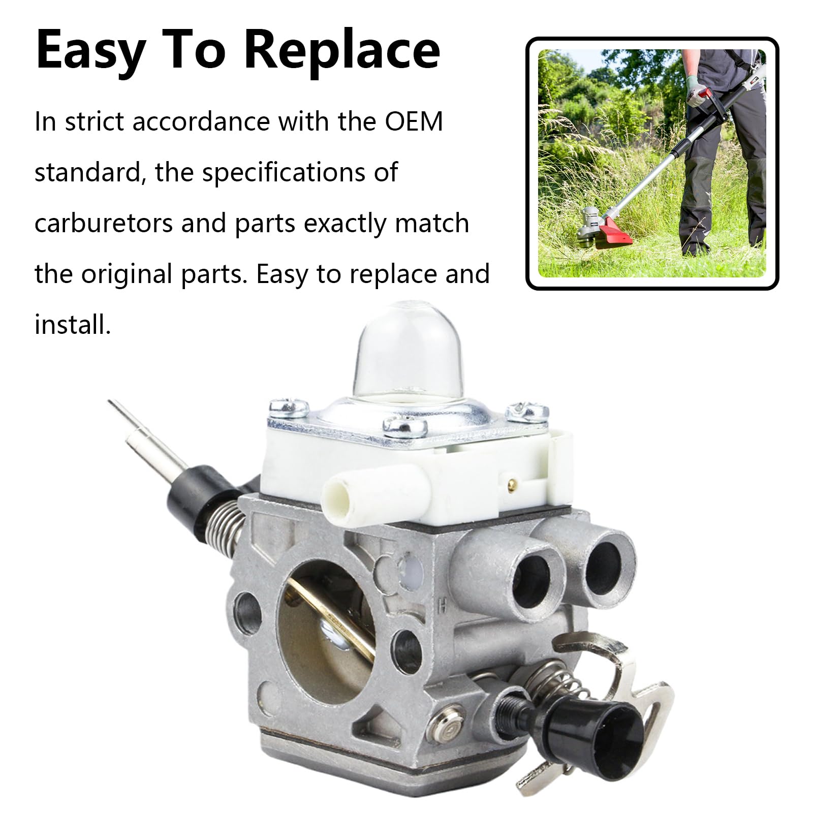 Kit de Carburador para Stihl FS240, FS240C, FS240R, FS240RC, FS260C, FS260R, FS360C y FS410C Piezas de Carburador Desbrozadora