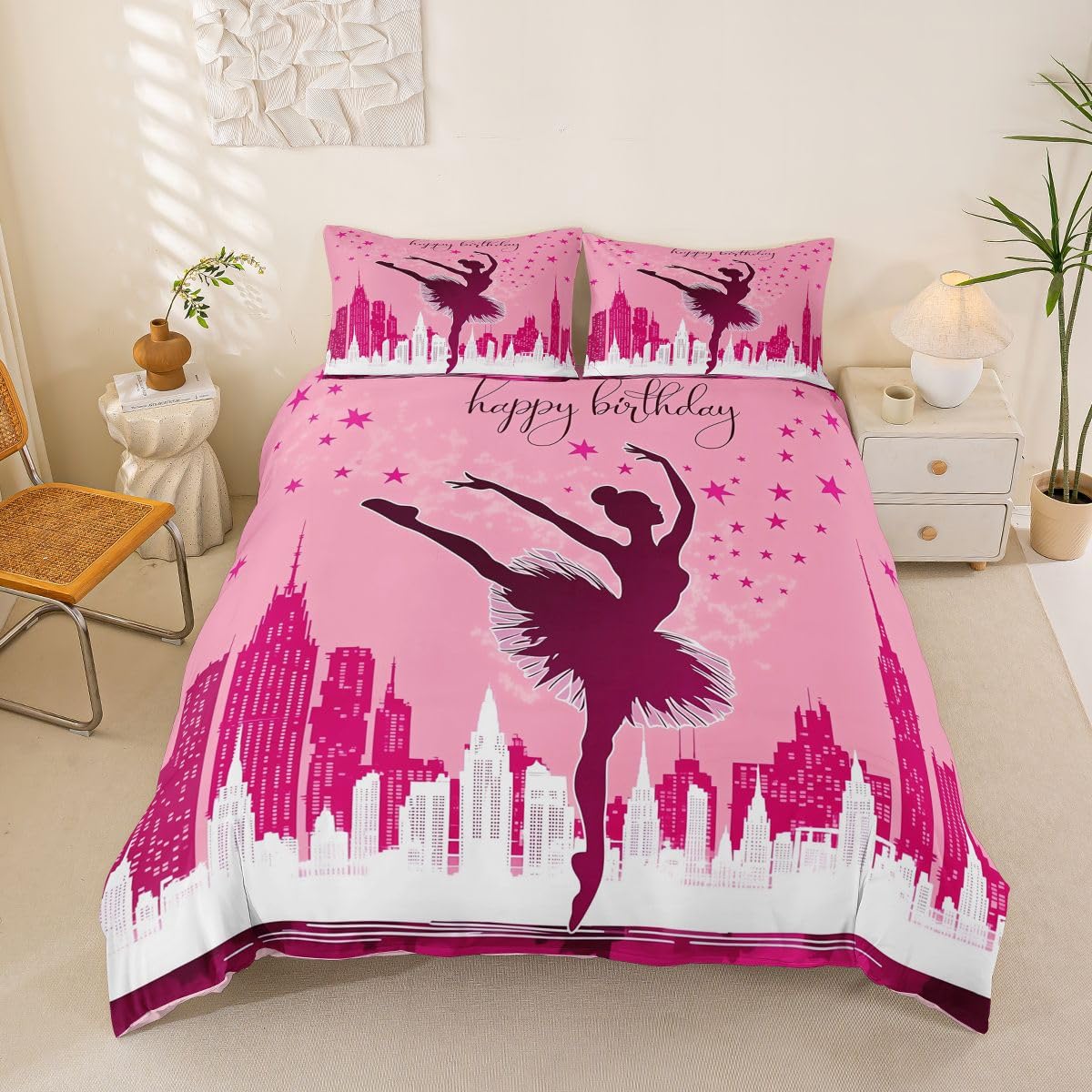 Parure de lit boule et dancer Loussiesd avec housse de couette 220x240 cm