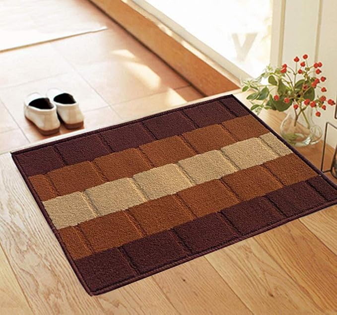 Status Polypropylene Anti Slip Floor Door Mat in Home Kitchen Office Entrance Mats (38×58 cm) (Brown) at Rs. 99