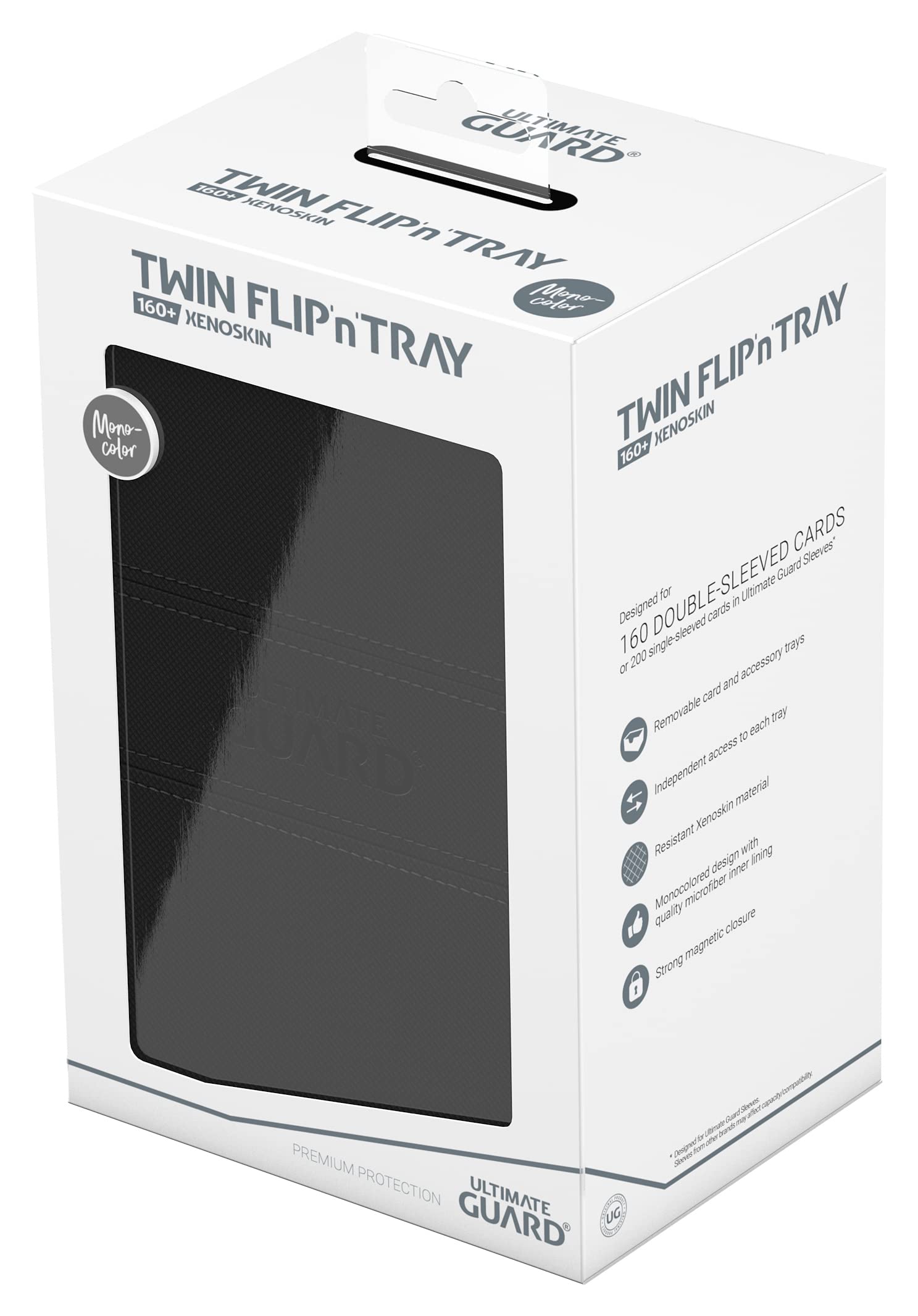 Ultimate Guard UGD011234 Twin Flip`n`Tray 160+ XenoSkin Monocolor czarne pudełko na karty