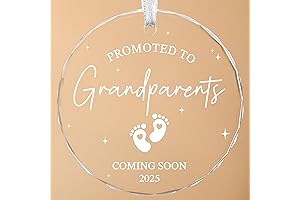 "Welcome Little One" Premium Baby Announcement Keepsake & First Time Grandparents Keepsake Ornament 2025