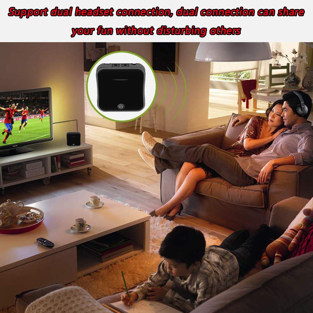 RSGK Transmisor Y Receptor Bluetooth 5.0, 3.5 Mm/SPDIF/Toslink Óptico Digital, Adaptador Bluetooth Inalámbrico 2 En 1 con Baja Latencia Y Sonido De Alta Definición, TV, PC, Teléfono, Automóvil