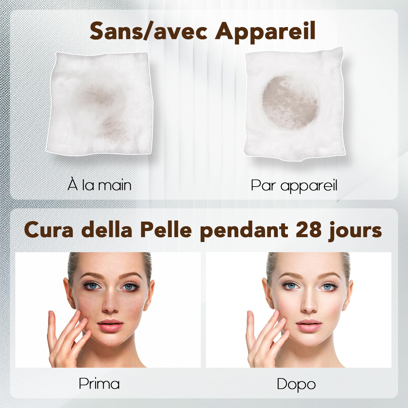 Appareil Anti Rides Massage Visage, DOCOCO Masseur de Lifting du Visage EMS 3 Modes LED Appareil de Beauté con Massage Thermique à 45℃ Appareil Lifting Visage