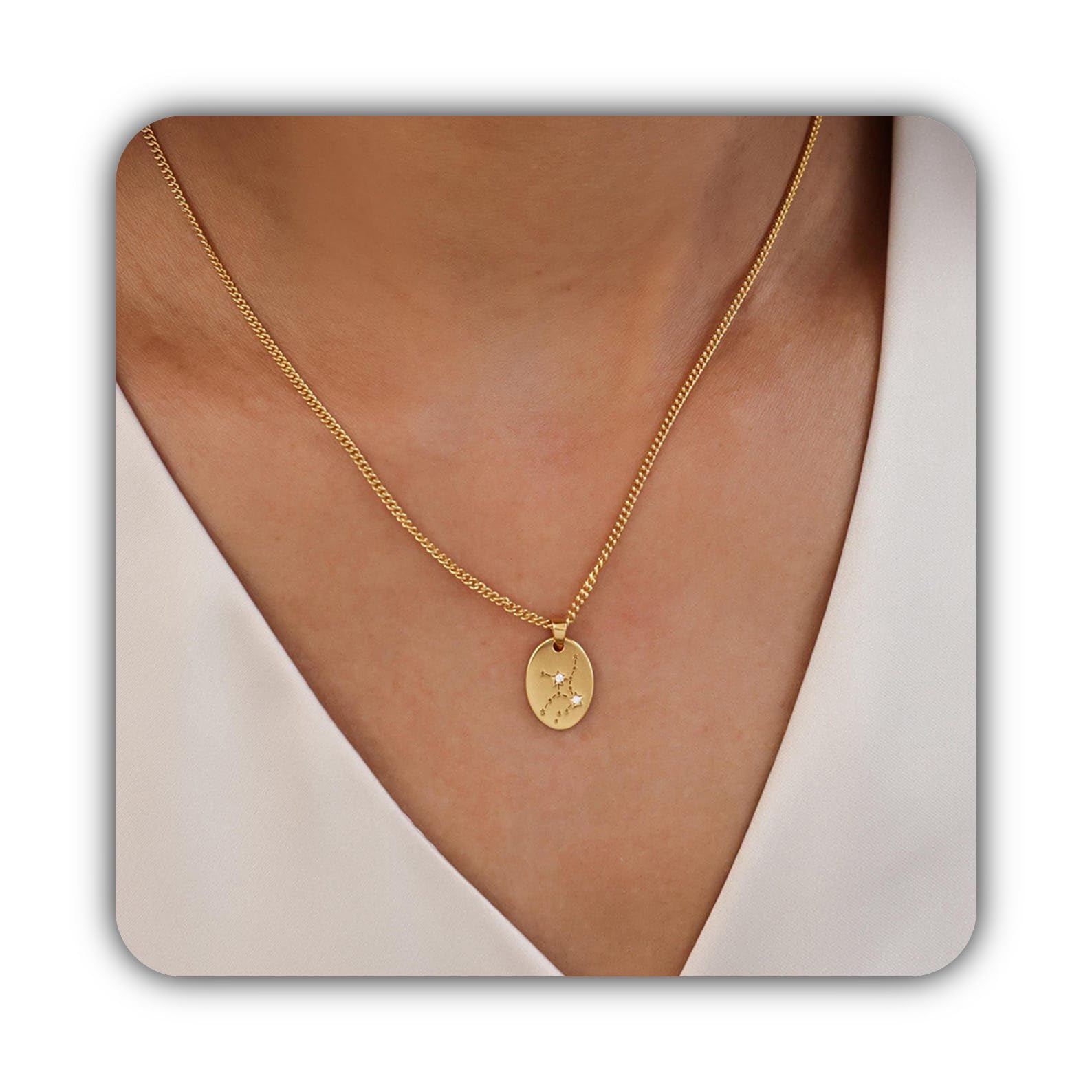 925 personalizzato zodiaco pendente Collane stella segno ciondolo Compleanno fatto a mano anniversario Collana di costellazione personalizzata argento sterling