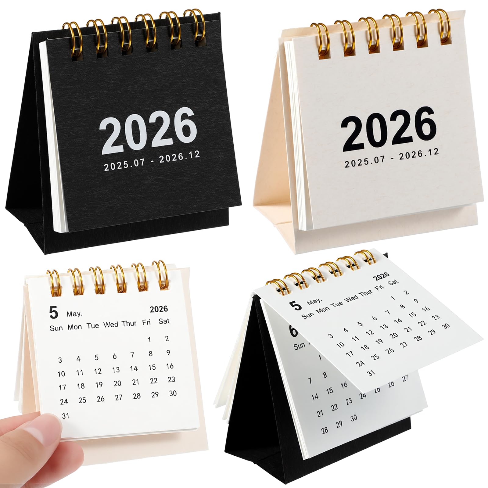 【新品】monimo Desk Calendar 2026年 Amazon.com : Mini Desk Calendar 2026, 2PCS Standing Flip Small