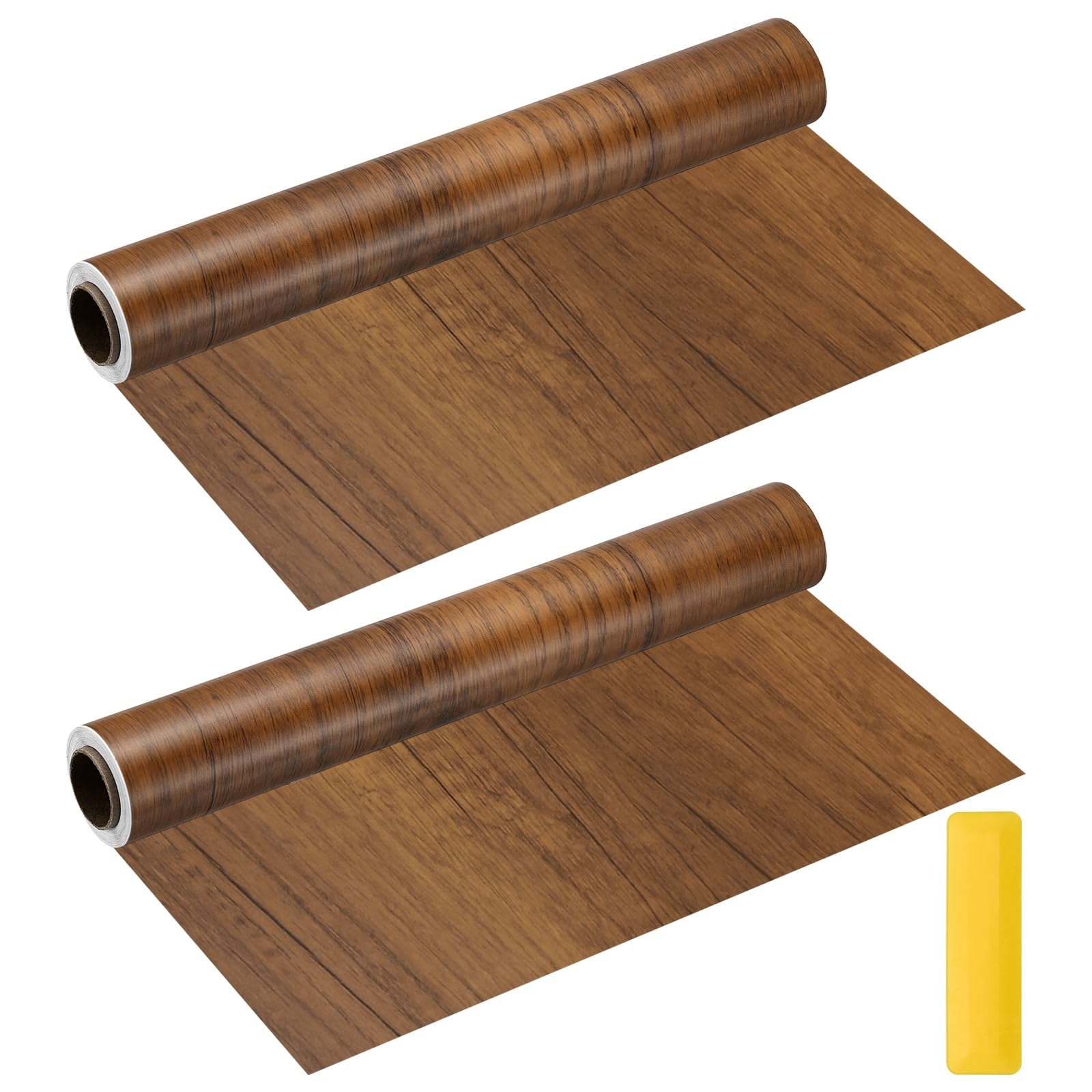 sourcing map Wood Grain Repair Tape with Scraper 30cm x 5m,Dark Brown Wood