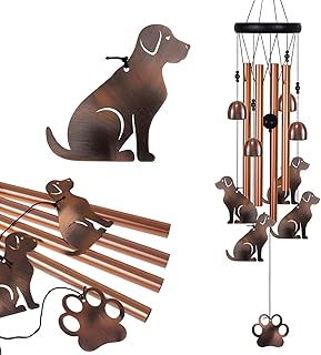 Dog Wind Chimes for Home, Patio, Backyard, Garden Dogs Decor, Dogs Wind Bells, Mobile Dog Wind Catcher, Indoor/Outside Pup...