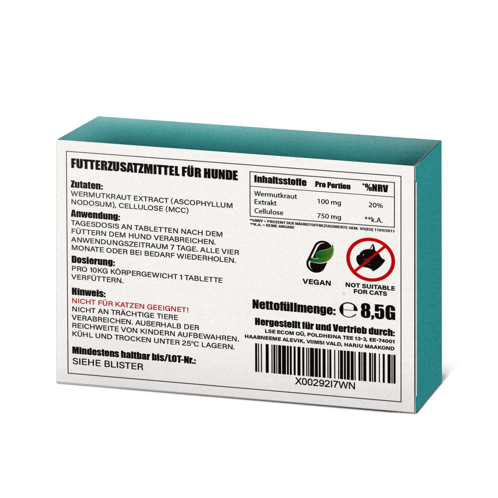 WORMILEN – Wurmmittel sekundierend - Wormwood Extrakt Hund – Natürliche Formel für Hunde - Wurmkur Sekundierend - Ergänzungsfuttermittel für eine optimale Unterstützung - ohne Zusätze