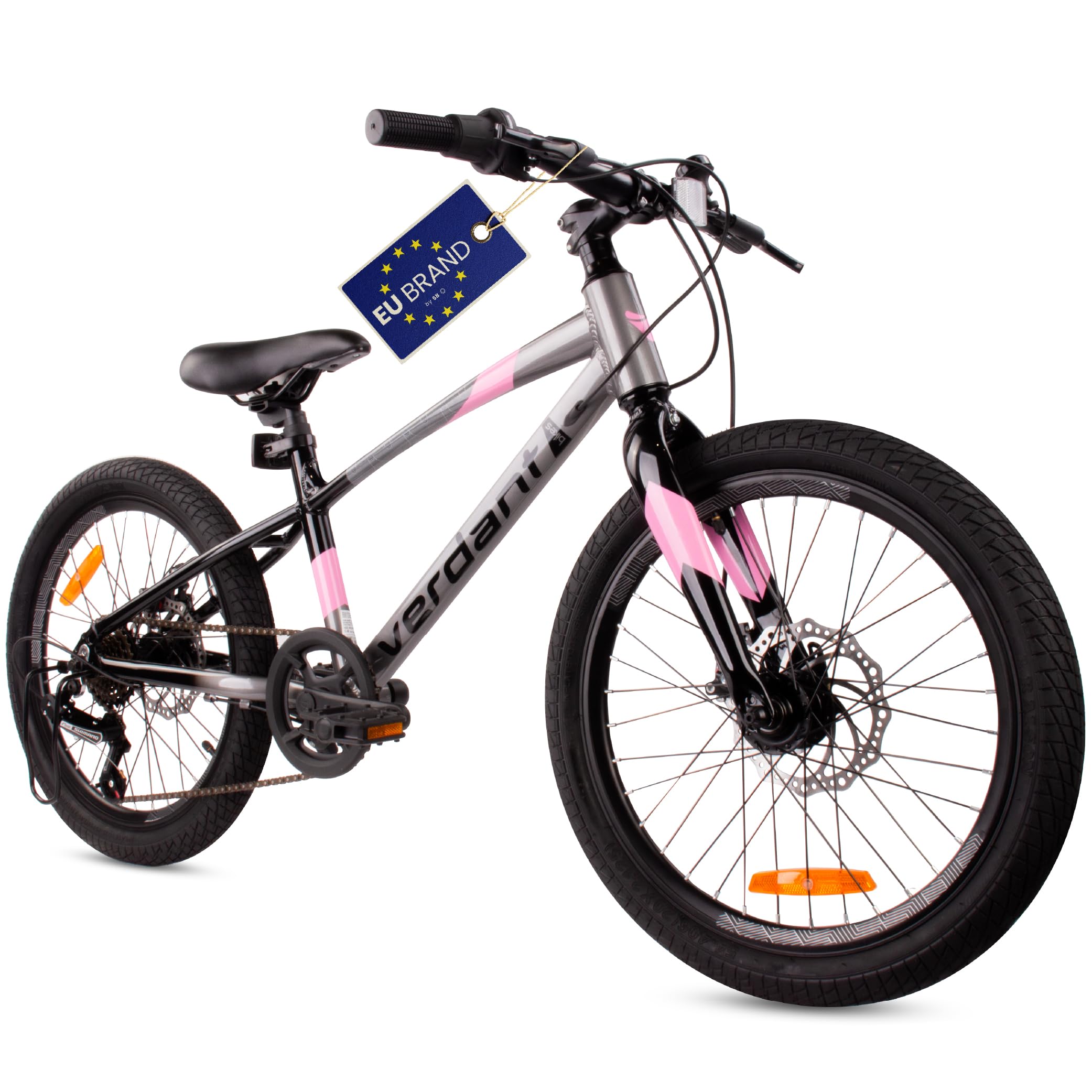 sun baby Verdant Alu Kinderfahrrad 20 Zoll - Graphit-Rosa