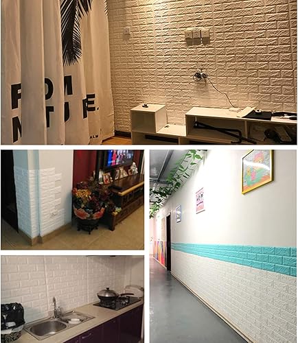 Miniatura 7 de YESBAY Adhesivo de pared de ladrillo 3D, autoadhesivo, paneles de pared 3D, papel tapiz para sala de estar, dormitorio, fondo, decoración de pared