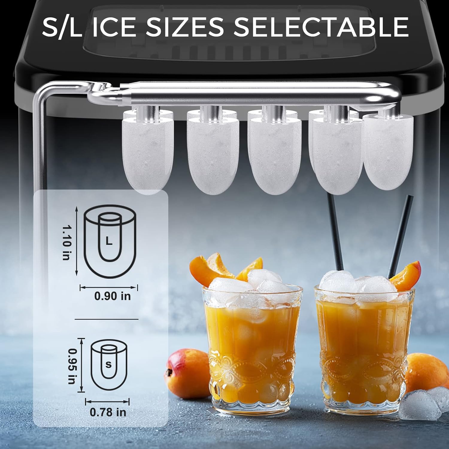 Amazon.co.jp: FOOING カウンタートップ製氷機 ポータブル製氷機 33