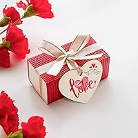 Vista 6 de 60 piezas de corazón de madera natural de 3 pulgadas para manualidades, rebanada de madera sin terminar, adornos de corazón de madera preperforados