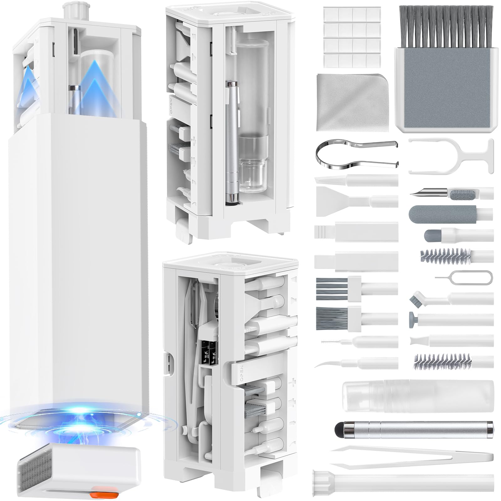 34-in-1 for iPhone Cleaning Kit, Sunoyar Airpods Cleaning Kit Multi-Functional, Laptop Cleaning Kit with Portable Storage Case for iPhone Charging