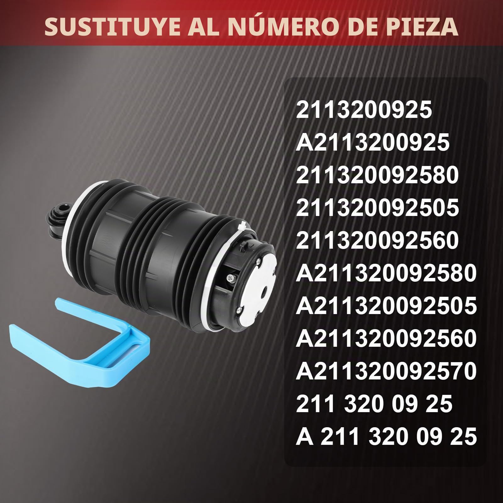 Suspensión neumática con 2 pines trasero izquierdo/derecho OE# 2113200925 A2113200925 Compatible con Clase E S211 W211 E200 E220 E230 E240 E270 E280 E320 E350 E550 00 E4 00 E420 E55 E63