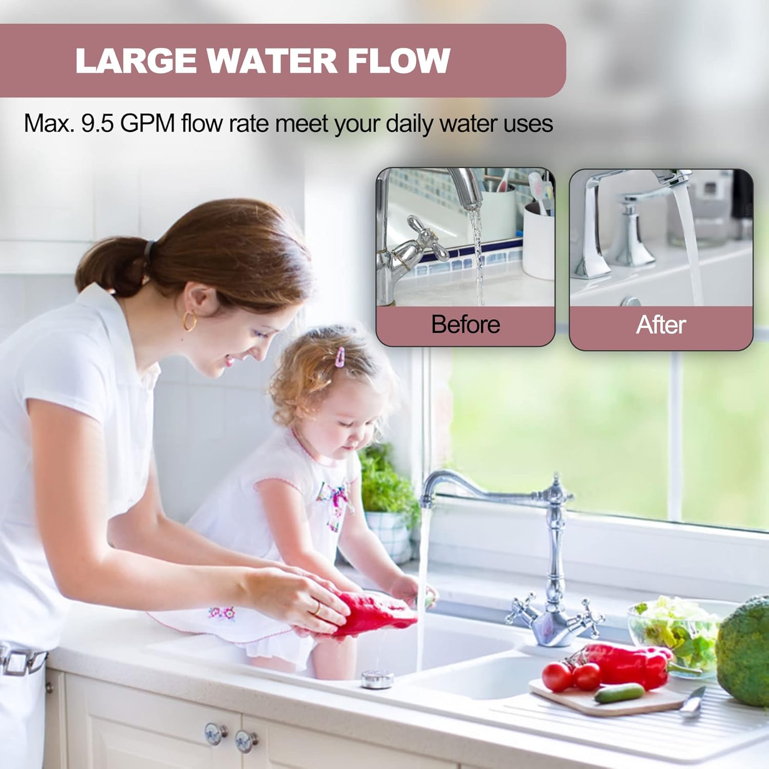 3/4 Inch Hot Water Circulating Pump 3-Speed Circulation Water Pump for Solar Heater System(RS15-6 Red)
