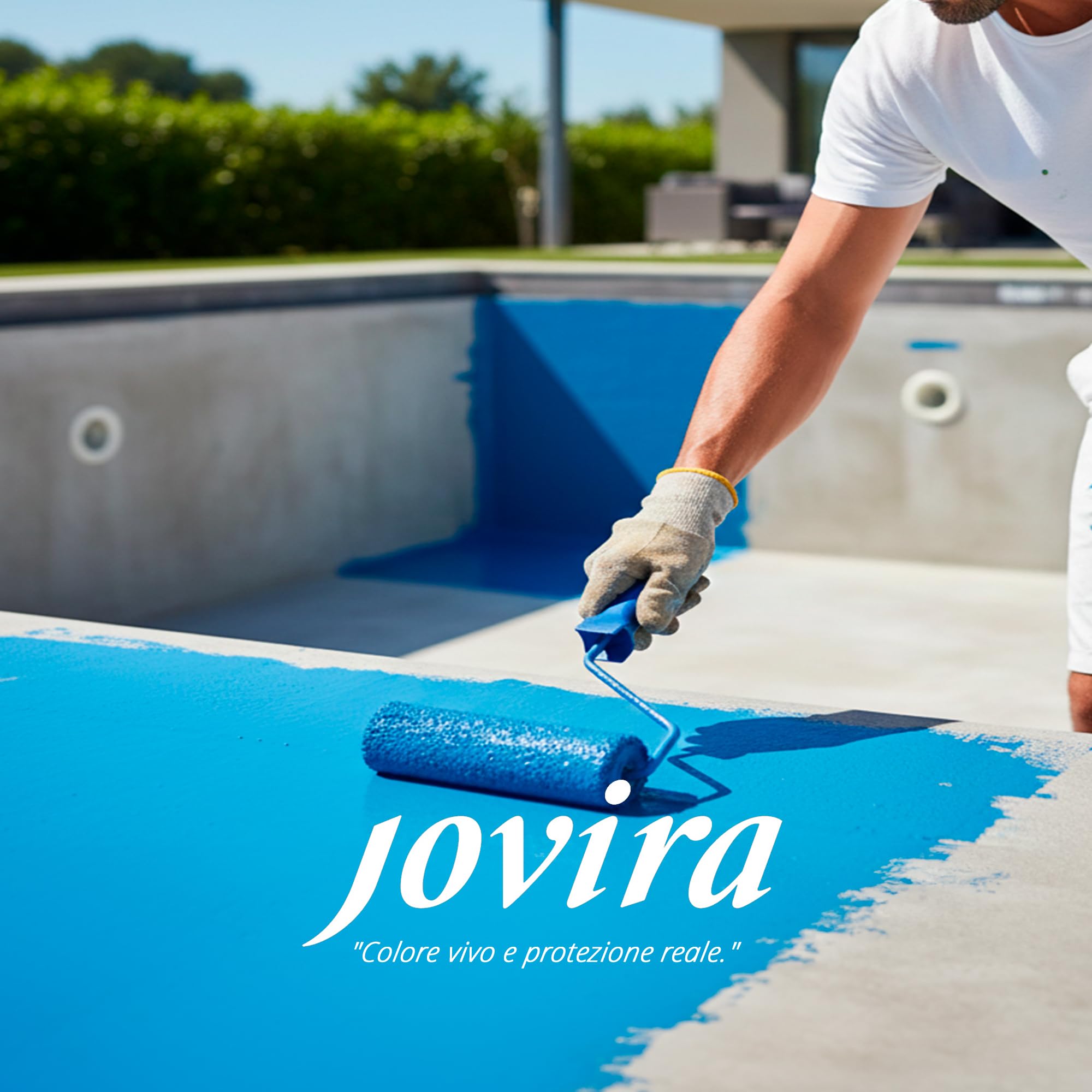 JOVIRA PINTURAS 4L Farby basenowe do basenów Ochrona i dekoracja basenu (4 litry, niebieski) B-10
