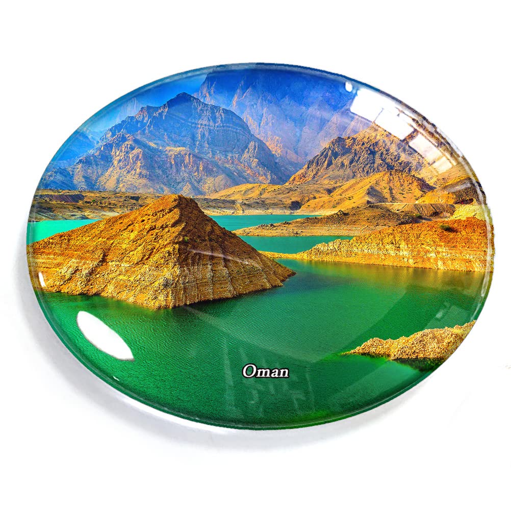 Oman Magnet Fridge Refrigerator Freezer Magnet Sticker Souvenir Decorations Oval Crystal Magnet Kitchen Whiteboard