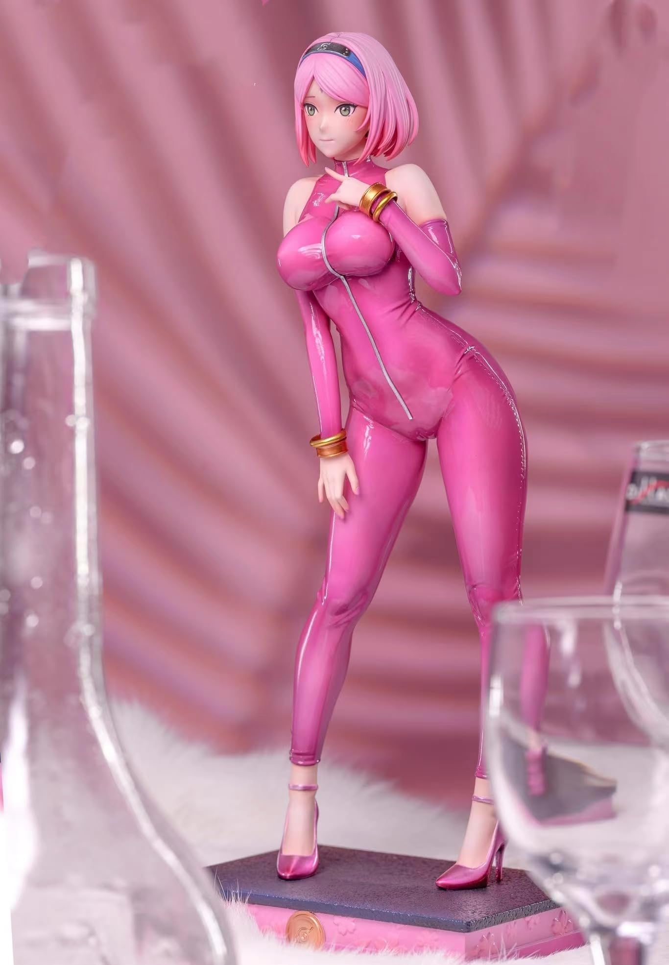 PINK GIRL フィギュア ガレージキット Amazon.co.jp: セクシーシリカゲル服ガールシリーズ女忍者サクラ