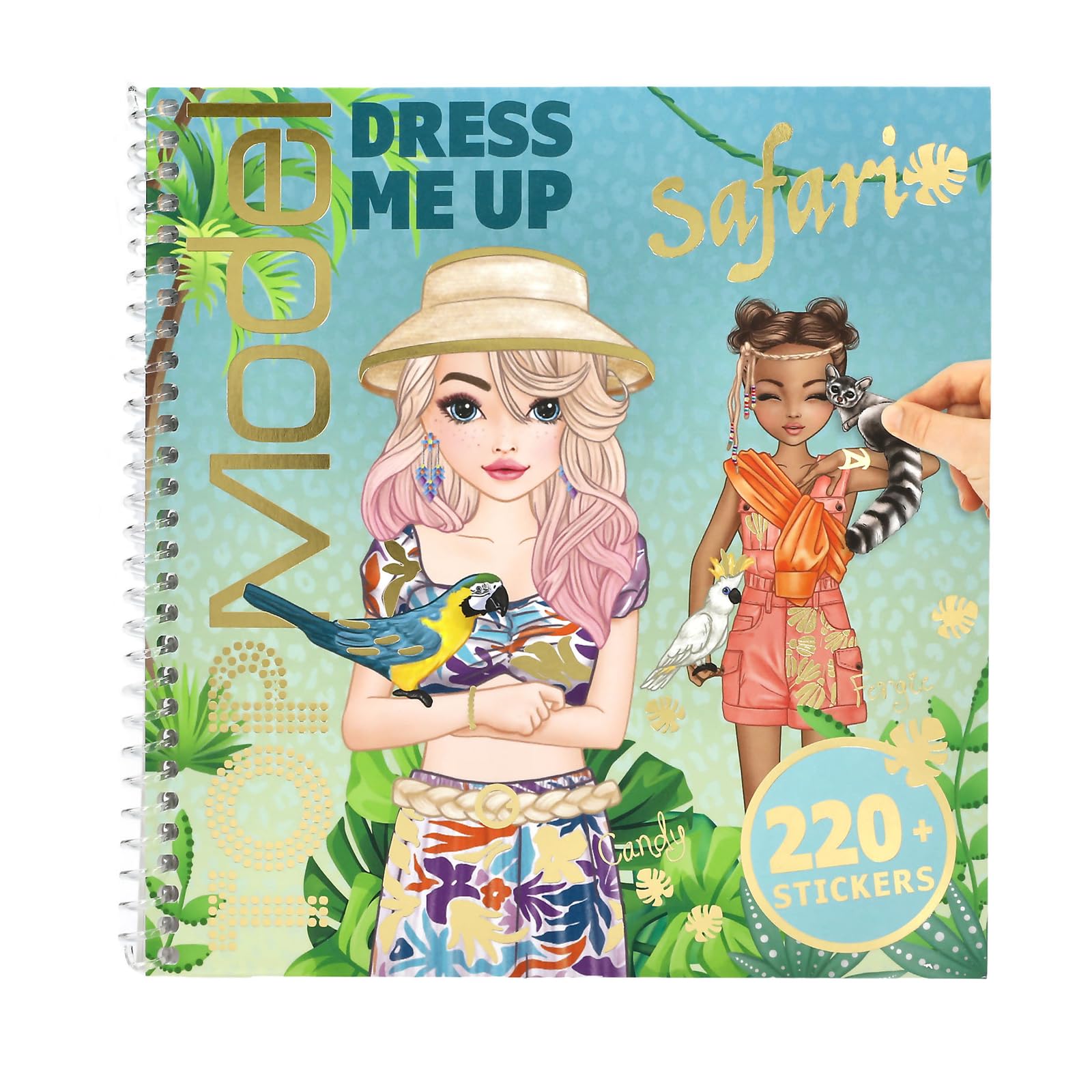 Depesche 13831 TOPModel Dress Me Up Sticker Book Safari with 24 Pages Animal Model Motifs to Design Yourself Includes 11 Sticker Sheets